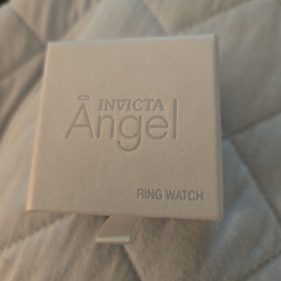 Invicta Angel Women's Ring Watch - 17.5mm, Silver, Black - Picture 3 of 4